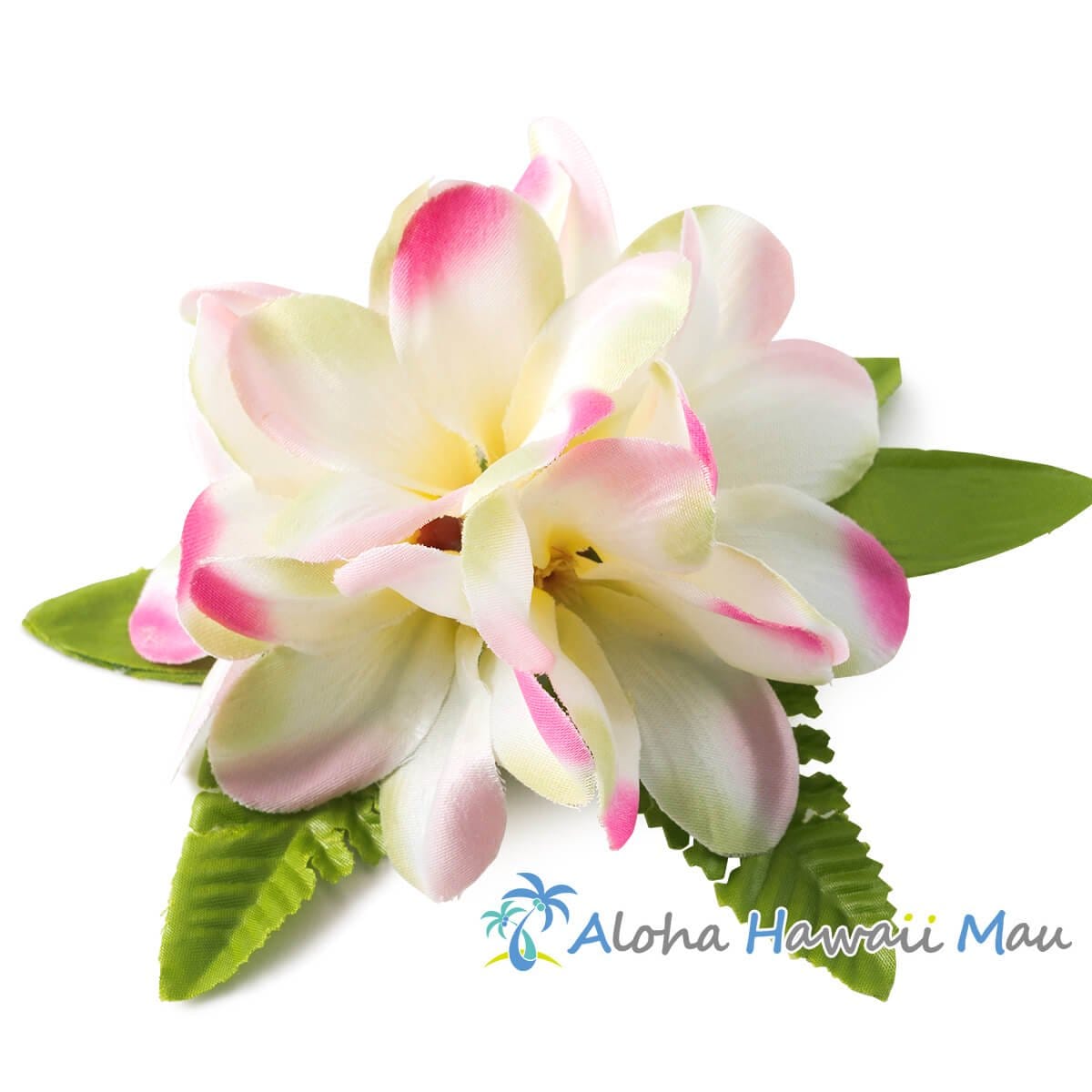 フラダンス 髪飾り アロハ プルメリア 髪飾り M ピンク