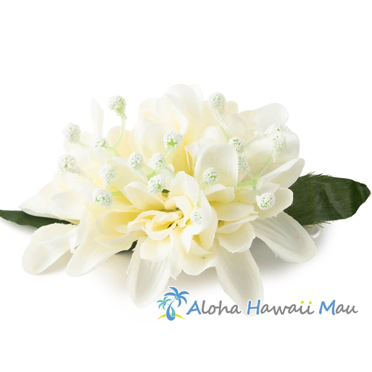 フラダンス髪飾り　アイランド チューブローズ 髪飾り M クリーム