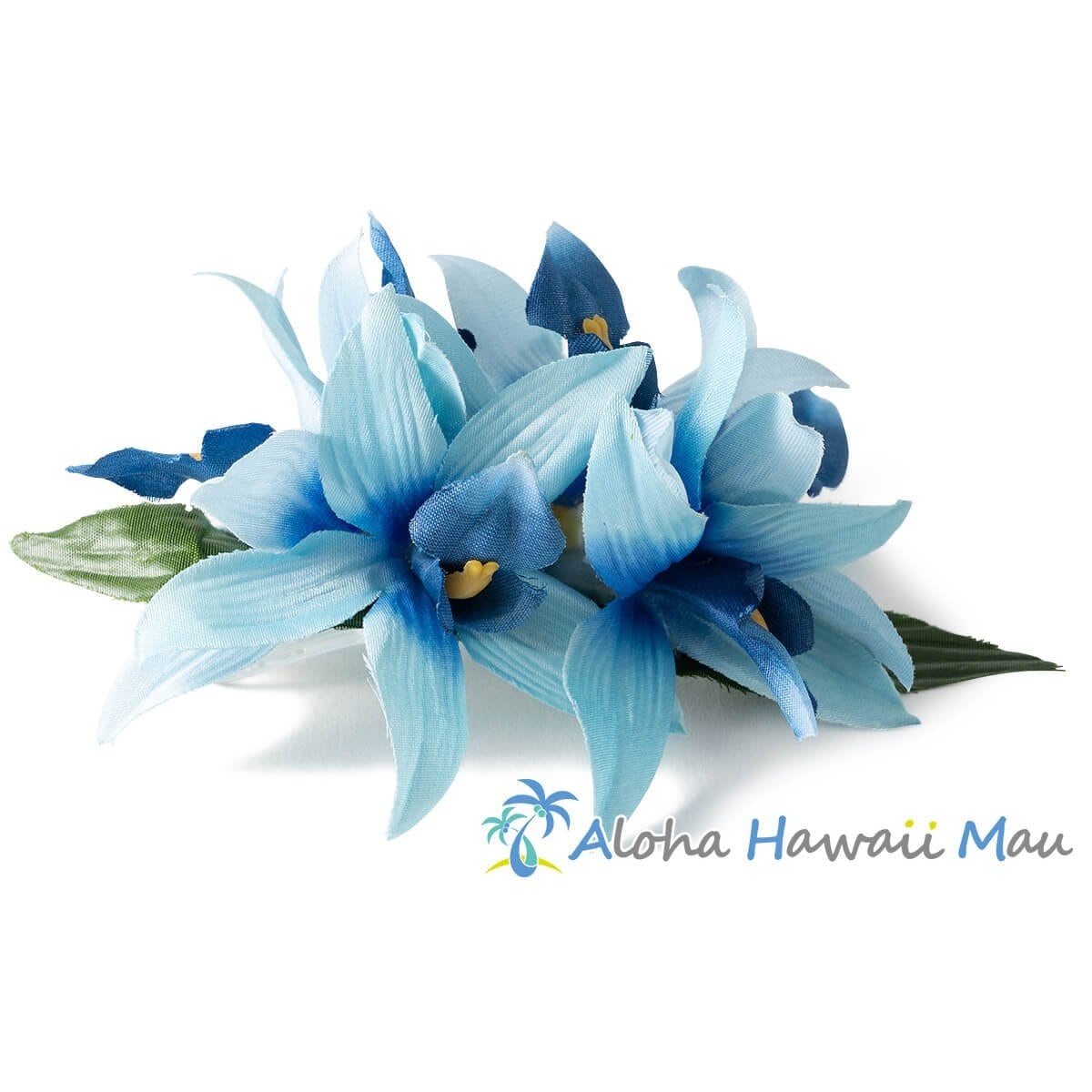 フラダンス 髪飾り バンダオーキッド 髪飾り Mサイズ ブルー