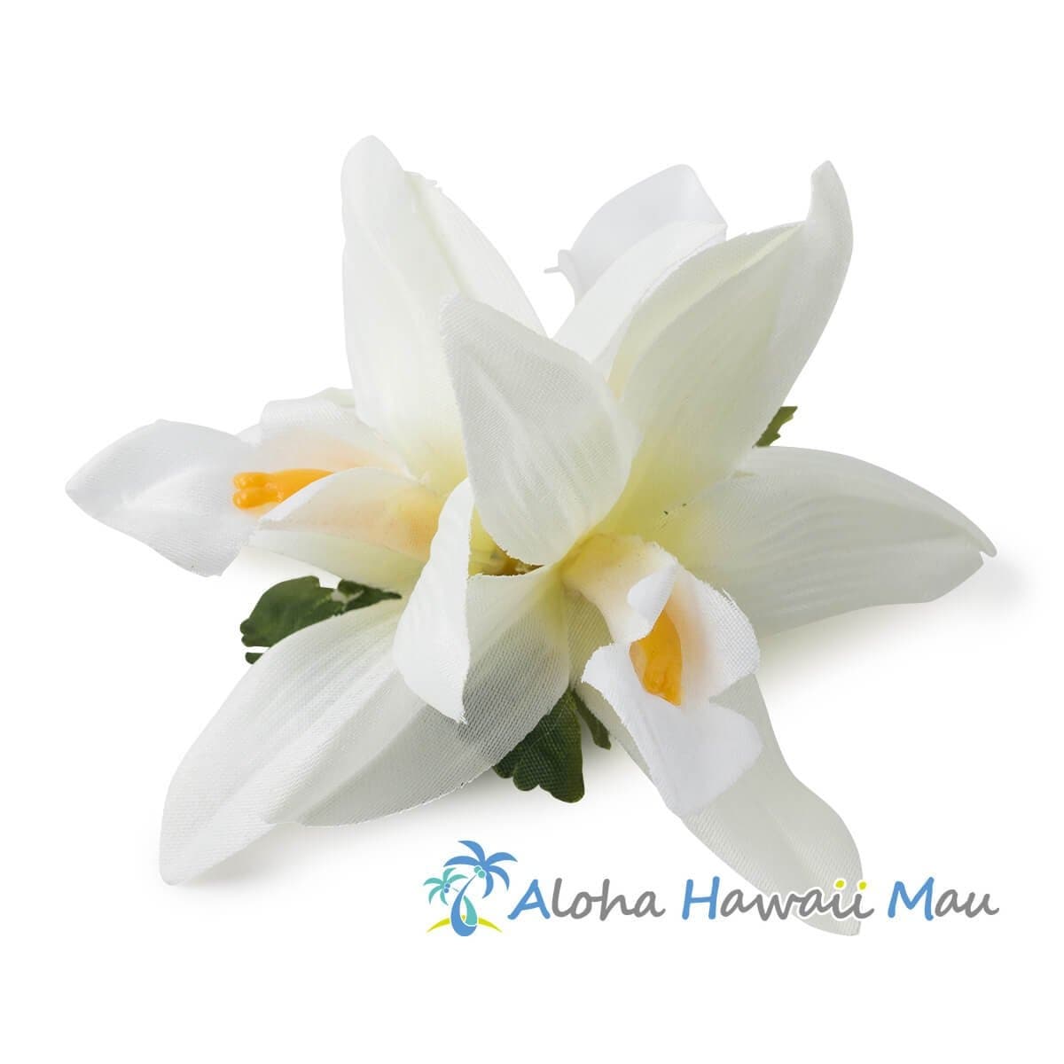 フラダンス 髪飾り バンダオーキッド 髪飾り ホワイト Sサイズ フラダンス ヘアクリップ