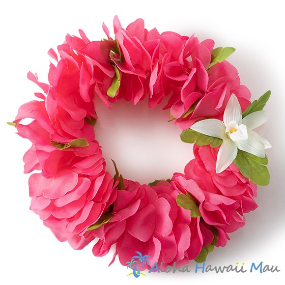 フラダンス ヘッドバンド（ポォ） フラワーヘッドバンド ローズ（ホットピンク）