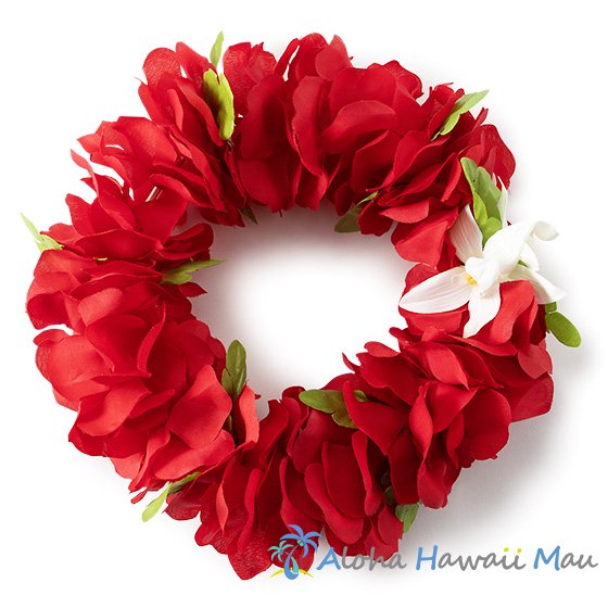 フラダンス ヘッドバンド（ポォ） フラワーヘッドバンド レッド