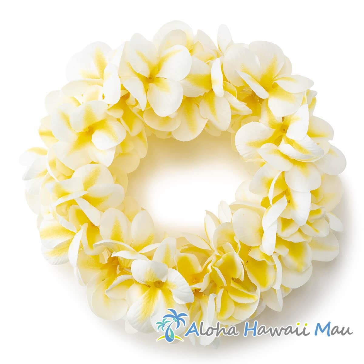フラダンス ヘッドバンド アロハ プルメリア ダブル ヘッドバンド イエロー