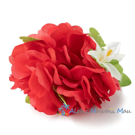 フラダンス フラワーブレスレット レッド