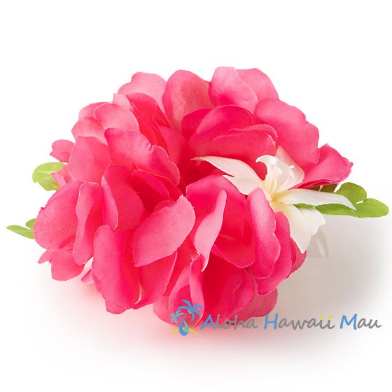 フラダンス フラワーブレスレット ローズ（ホットピンク）