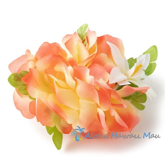 フラダンス フラワーブレスレット ピーチ