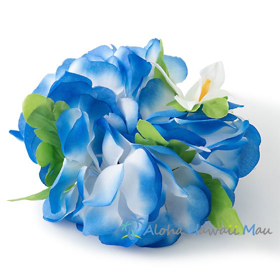 フラダンス フラワーブレスレット ブルー/ホワイト