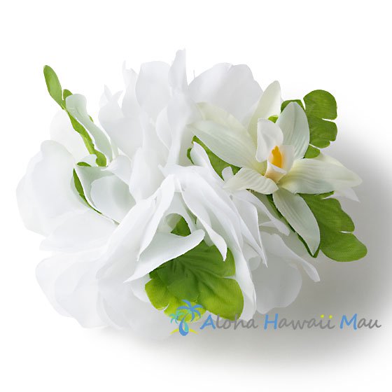 フラダンス フラワーブレスレット ホワイト