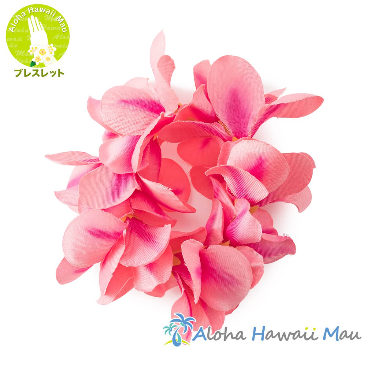 プルメリア ブレスレット ピーチ プルメリア フラ クウペエ アンクレット