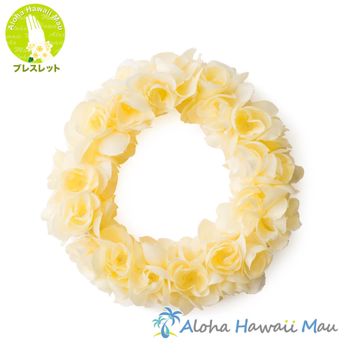 ダブルピカケ ブレスレット クリーム フラ クウペエ アンクレット