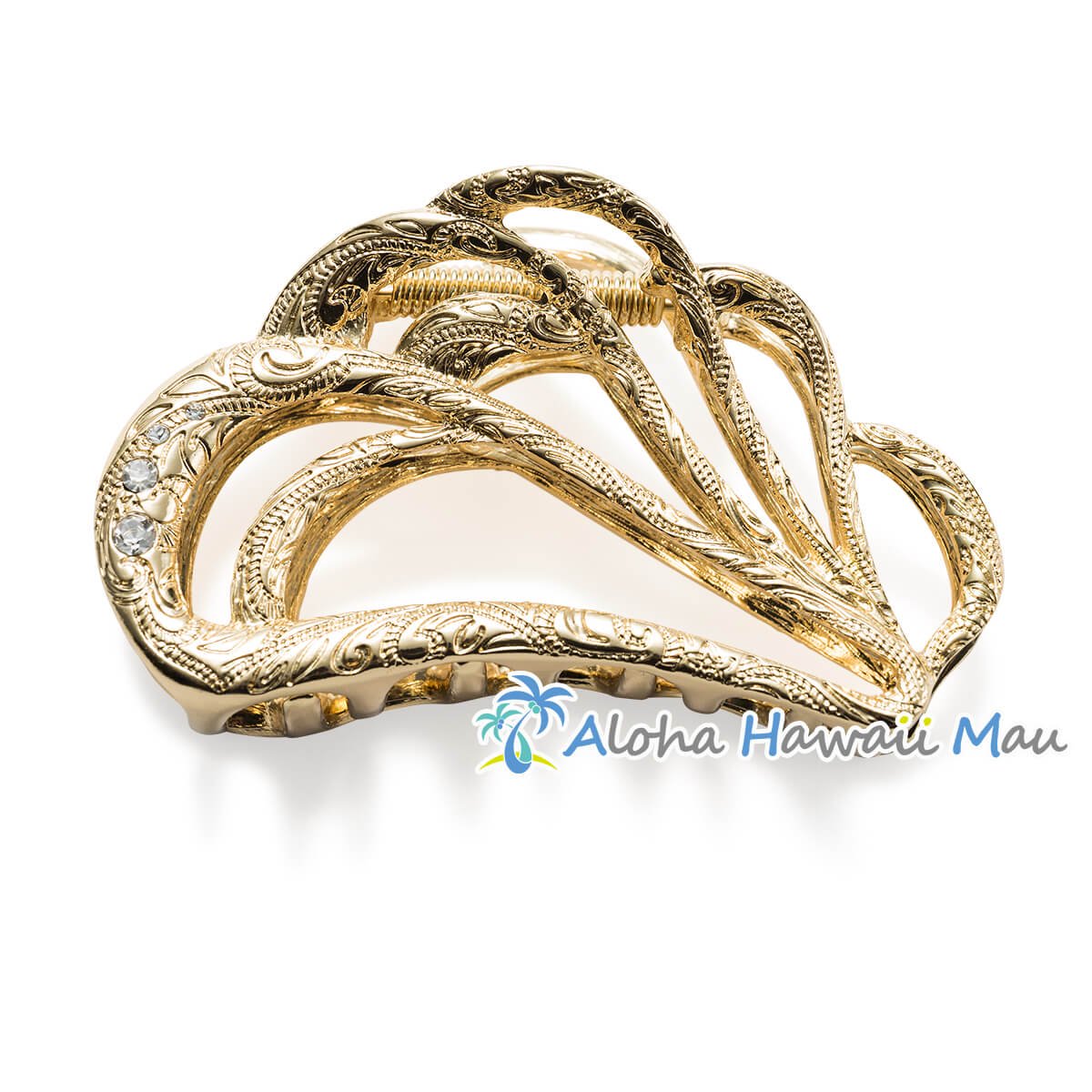 ハワイアン ヘアアクセサリー シェルノア ヘアクリップ ゴールド