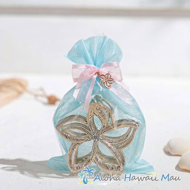 プルメノア ヘアクリップ 2カラー ハワイアン ヘアアクセサリー 〈チャーム付リボンラッピング〉ハワイアン ギフト ラッピング