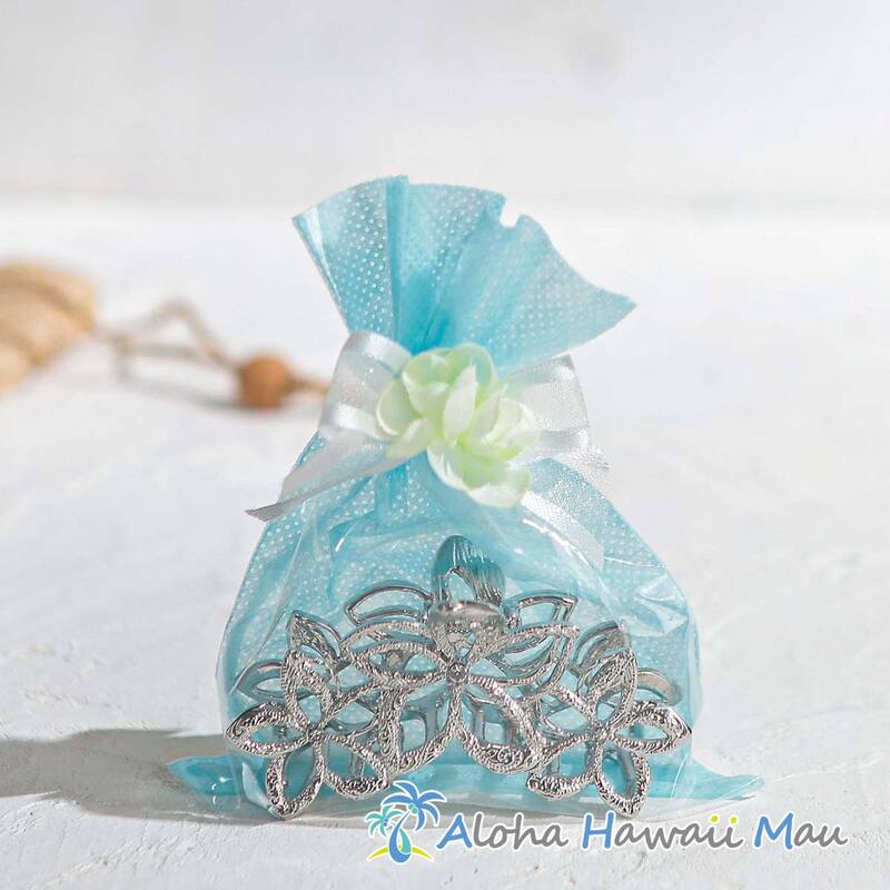 エコル プルメリア 2カラー ハワイアン ヘアアクセサリー〈チャーム付リボンラッピング〉ハワイアン ギフト ラッピング