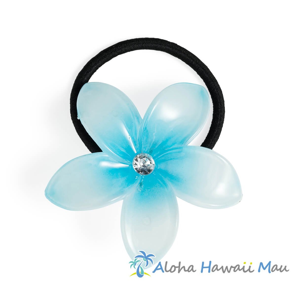 プルメリア ヘアゴム ブルー ハワイアン ヘアアクセサリー  