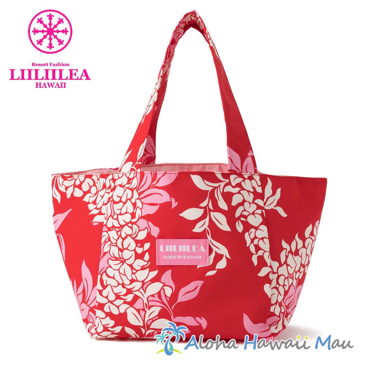 LIILIILEA エコバッグ ミニトートバッグ(ランチバッグ) レッド