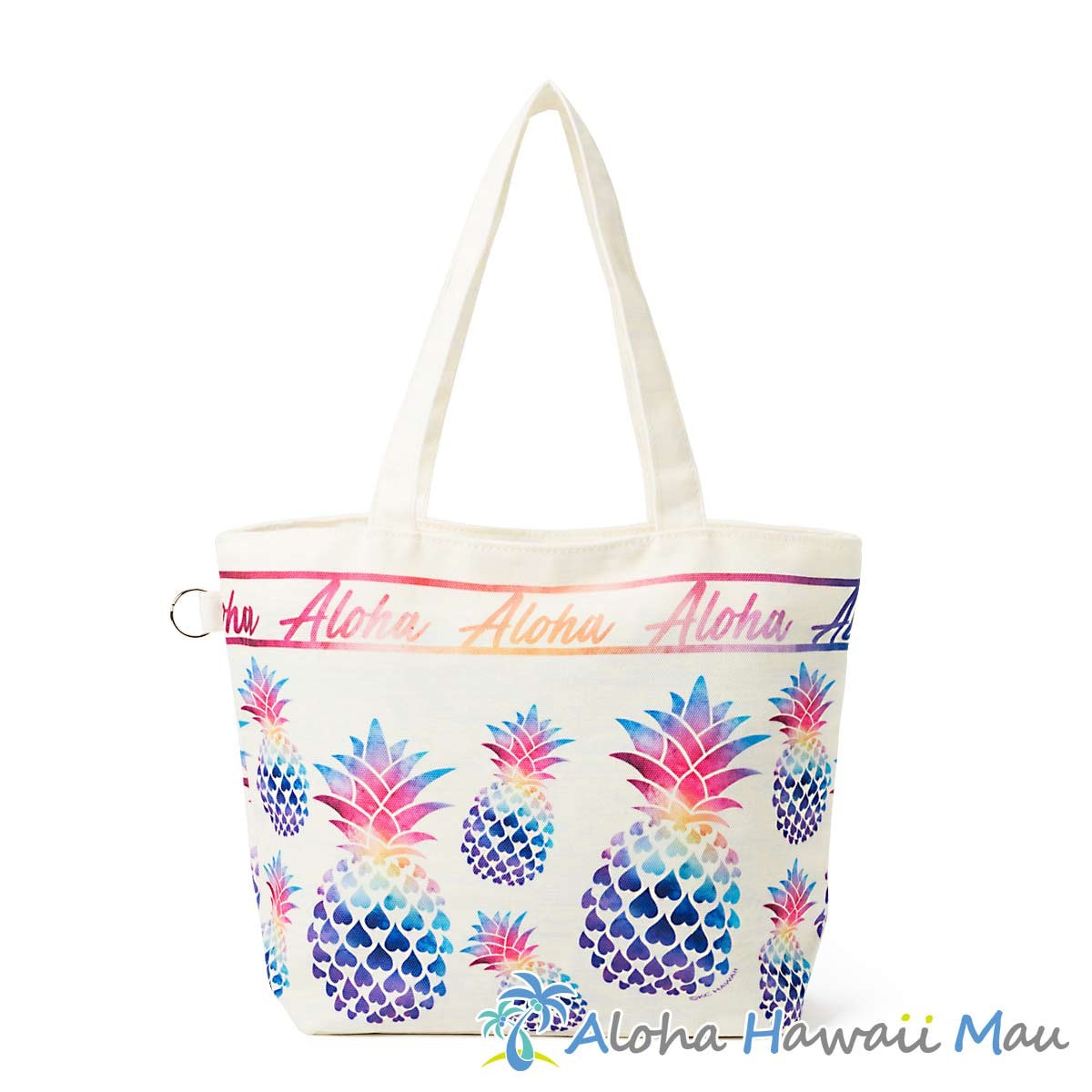 ハワイアン トートバッグ Sサイズ パイナップル レインボー柄 KC Hawaii ケーシーハワイ