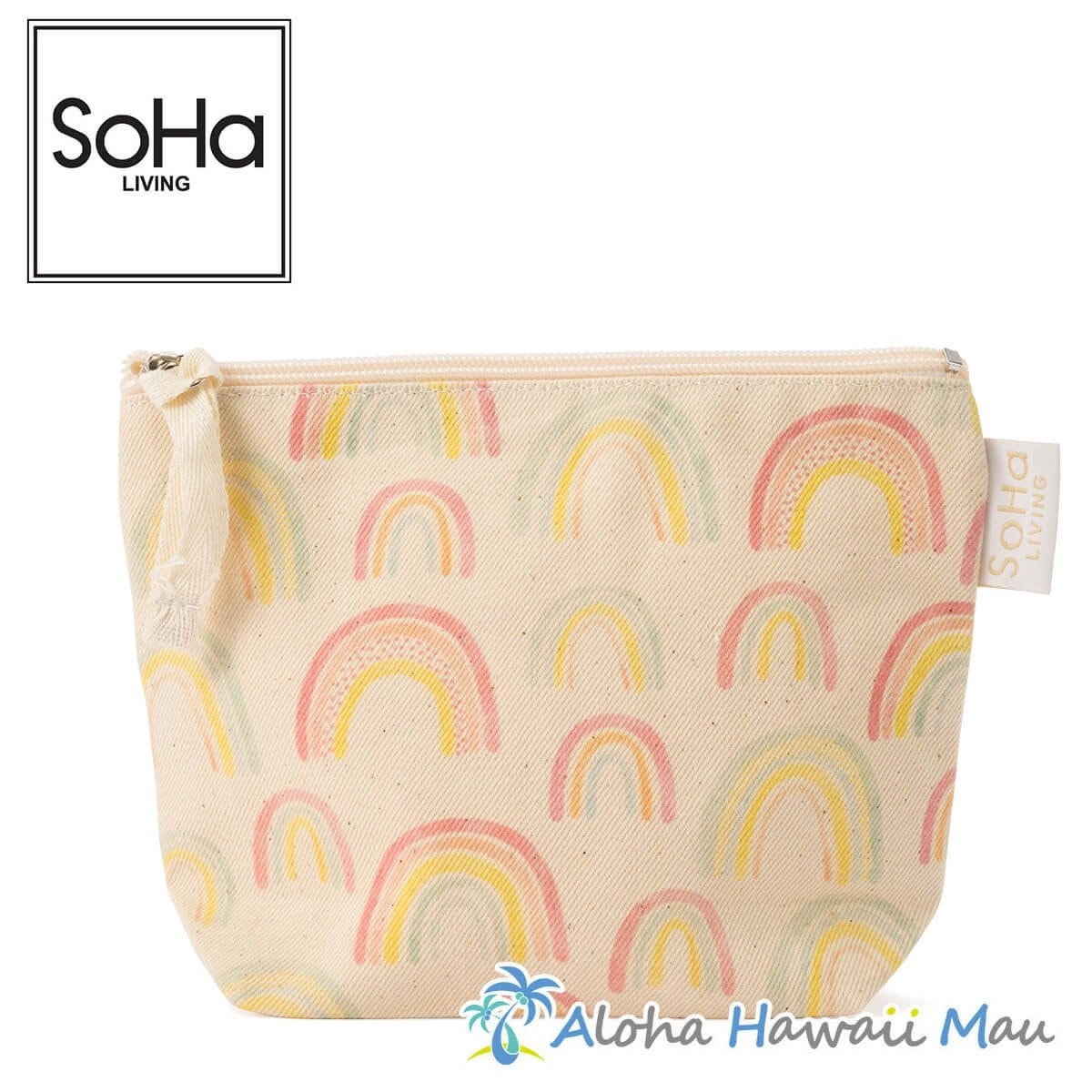 ハワイアン コスメポーチ レインボー柄 SoHa Living