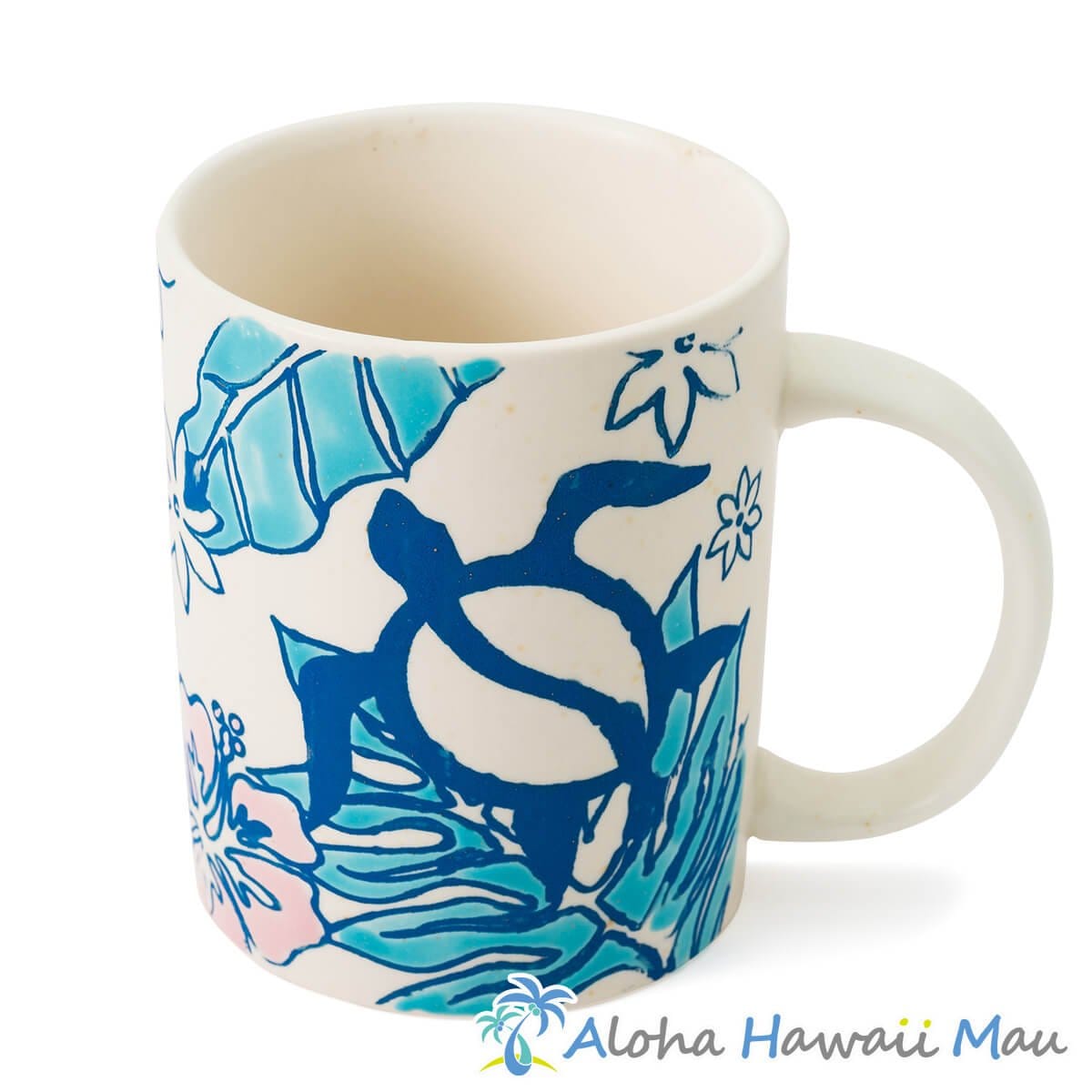 ハワイアン マグカップ ホヌ＆ハイビスカス ピンク/ブルー