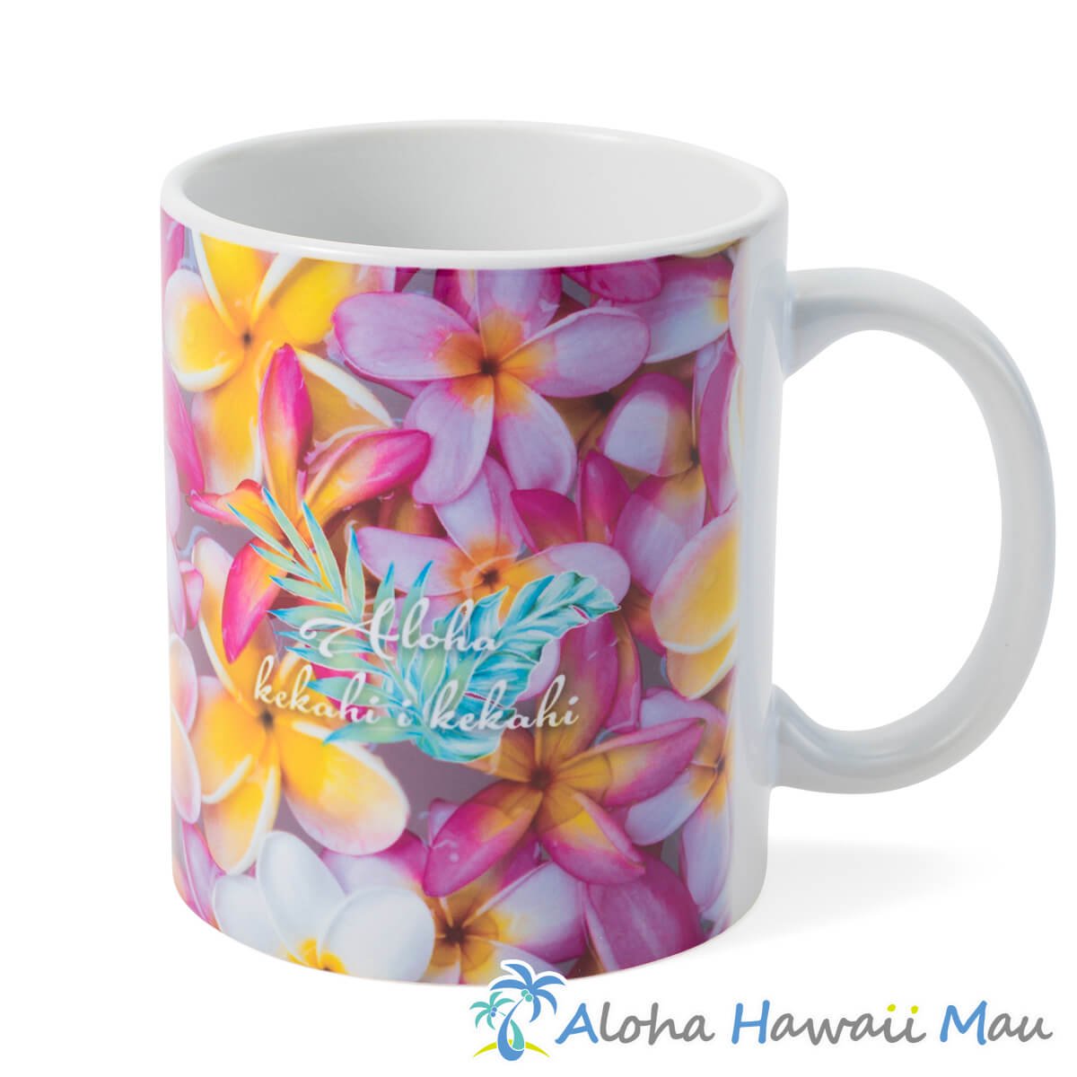 ハワイアン マグカップ プルメリア柄