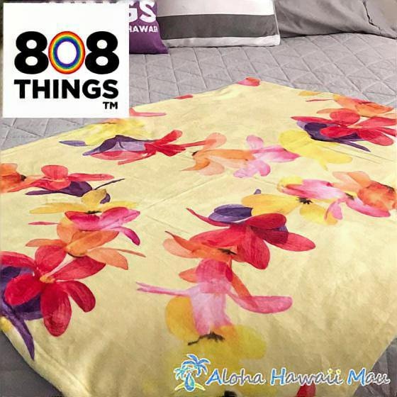 808THINGS  ハーフブランケット フラワー イエロー
