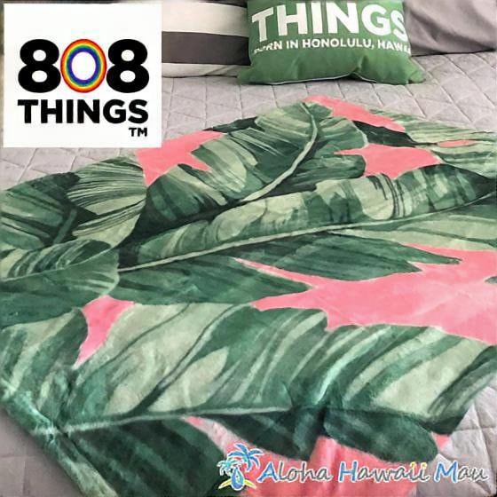 808THINGS  ハーフブランケット バナナリーフ ピンク