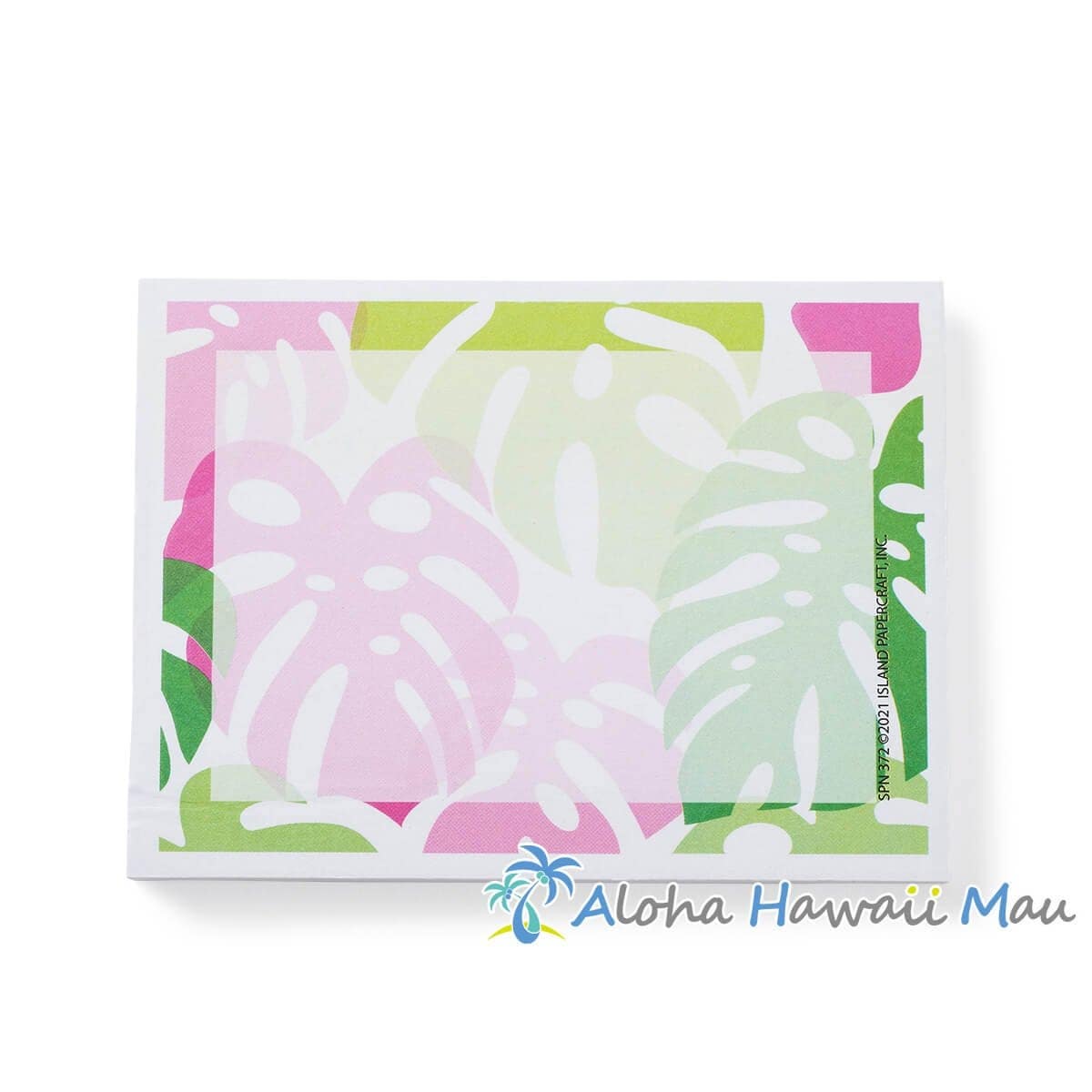 ハワイアン 付箋 モンステラ柄 ピンク/グリーン メモ用紙 ポストイット