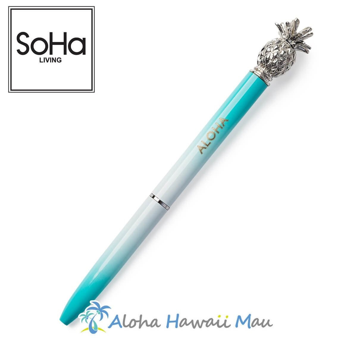 ハワイ産定規とボールペン SoHa Living ソーハリビング ハワイアン ボールペン パイナップル