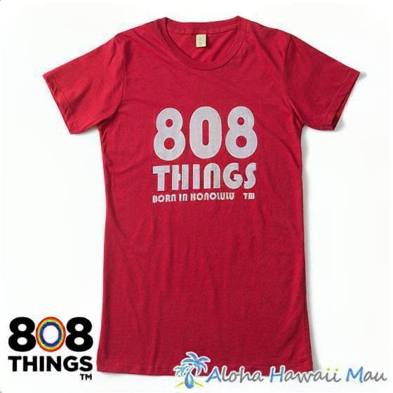 808THINGS  Tシャツ レディース 半袖 レッド