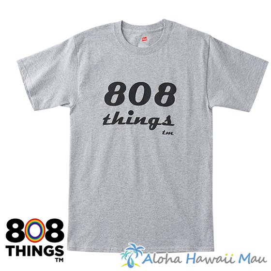 808THINGS  Tシャツ メンズ 半袖 ライトグレー