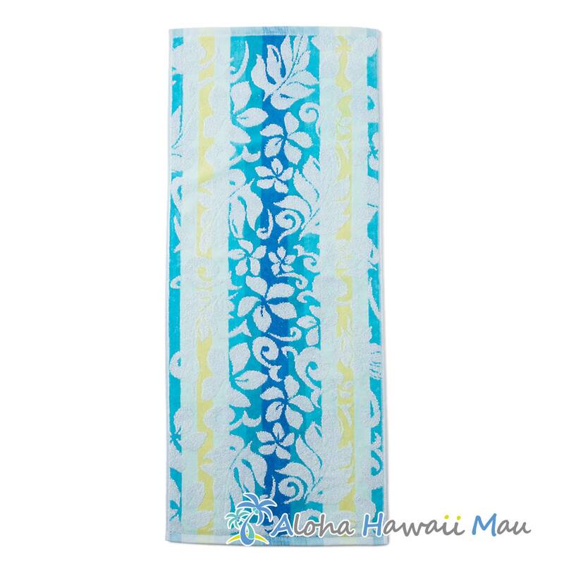 フェイスタオル グラデーションフラワー ブルー