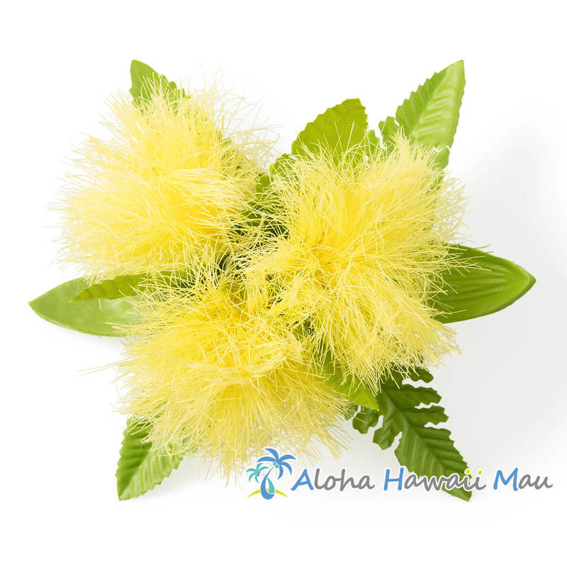 オヒアレフア ヘアクリップ イエロー M