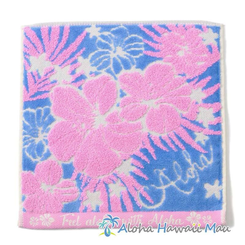 ハワイアン マエマエ ハンドタオル タオルハンカチ〈ハイビスカス〉