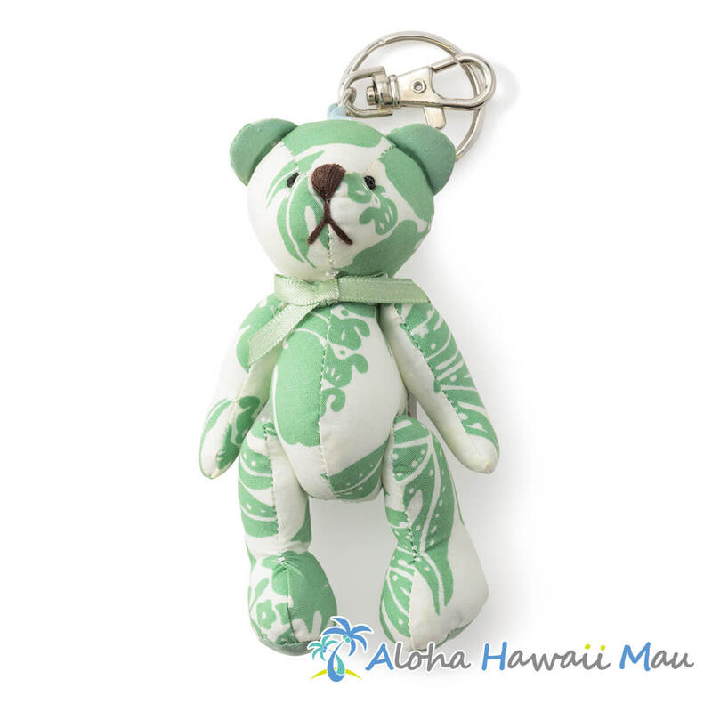 ハワイアン ベア キーホルダー フラ ベア グリーン