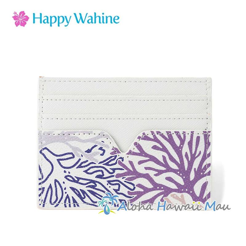 Happy Wahine ハッピーワヒネ カードケース コーラル パープル