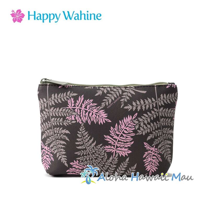 Happy Wahine ハッピーワヒネ ポーチSサイズ ファーン ブラウン