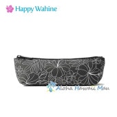 Happy Wahine ハッピーワヒネ ペンケース ハイビスカス ブラック