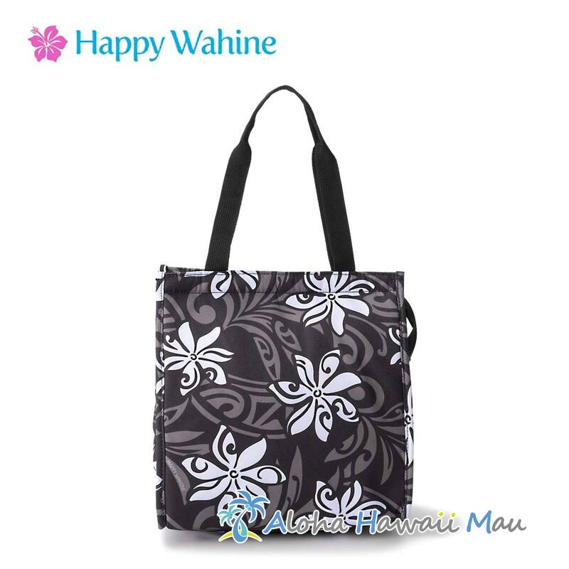 Happy Wahine ハッピーワヒネ 保温・保冷バッグ（ランチバッグ）ティアレ ブラック