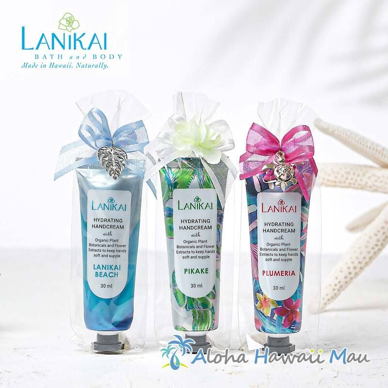 ハンドクリーム30ml 3つの香り〈チャーム付リボンラッピング〉ハワイアンギフト LANIKAI Bath＆Body ラニカイ バス＆ボディ
