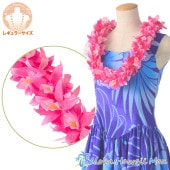 フラダンス レイ バンダオーキッド ダブル レイ ローズピンク  