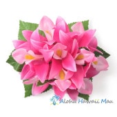 フラダンス 髪飾り バンダオーキッド 髪飾り Lサイズ ローズピンク