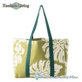 ハワイアントートバッグ モンステラ柄 グリーン Kauhale Living