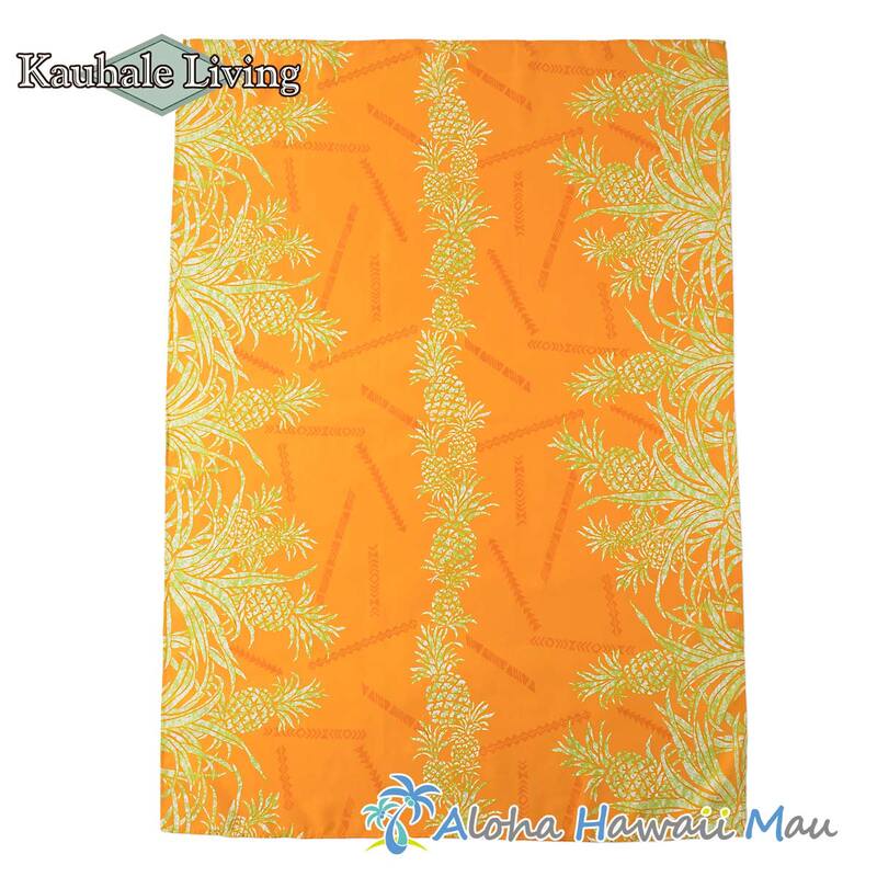ハワイアンテーブルクロス パイナップル柄 オレンジ Kauhale Living カウハレ リビング