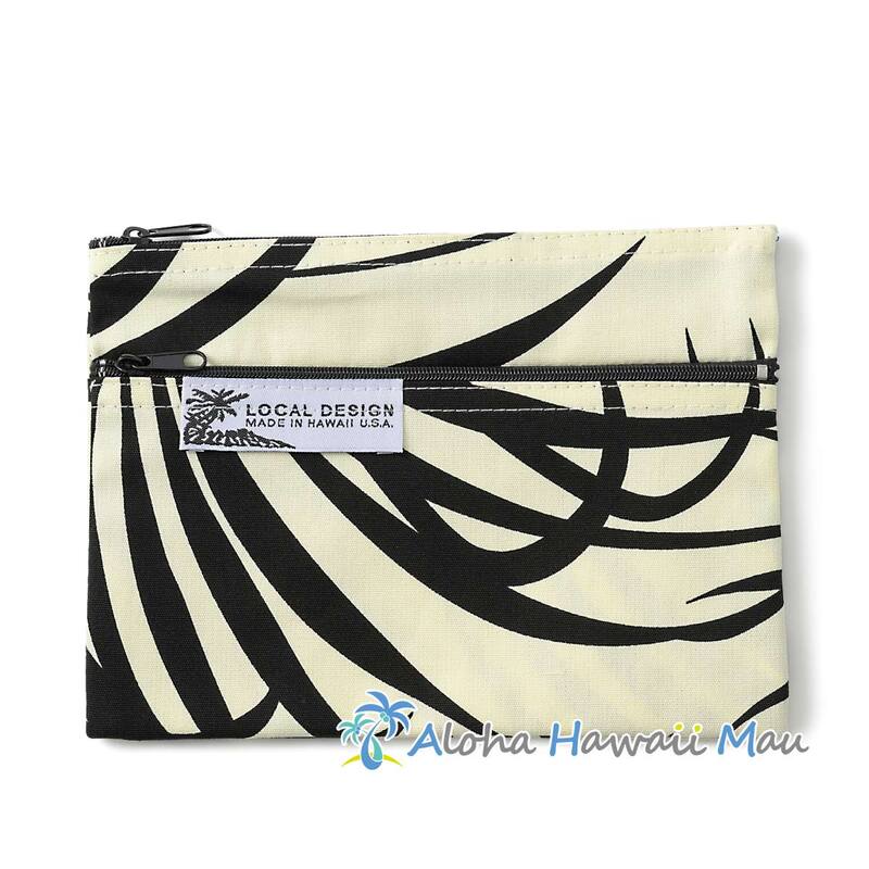 ハワイアンポーチ ココナッツファーン柄 アイボリー LOCAL DESIGN ローカルデザイン