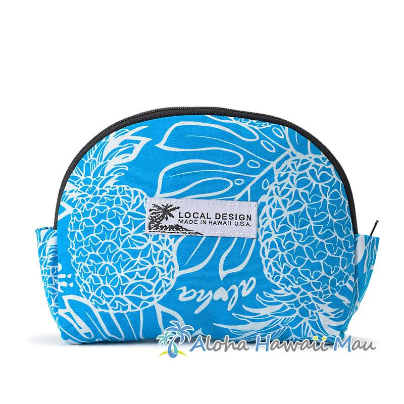 ハワイアンポーチ パイナップル柄 ターコイズブルー LOCAL DESIGN ローカルデザイン