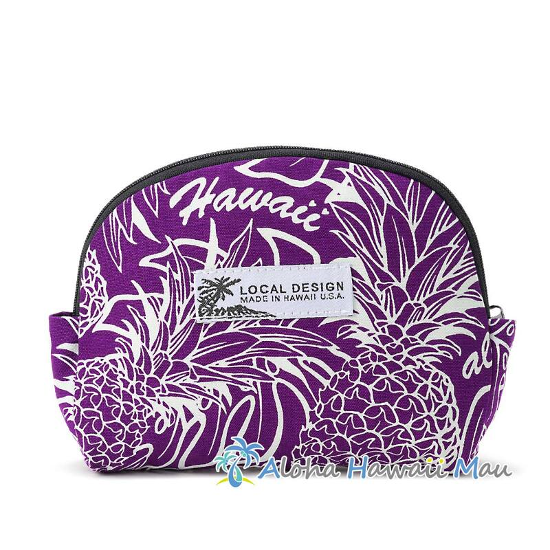 ハワイアンポーチ パイナップル柄 パープル LOCAL DESIGN ローカルデザイン