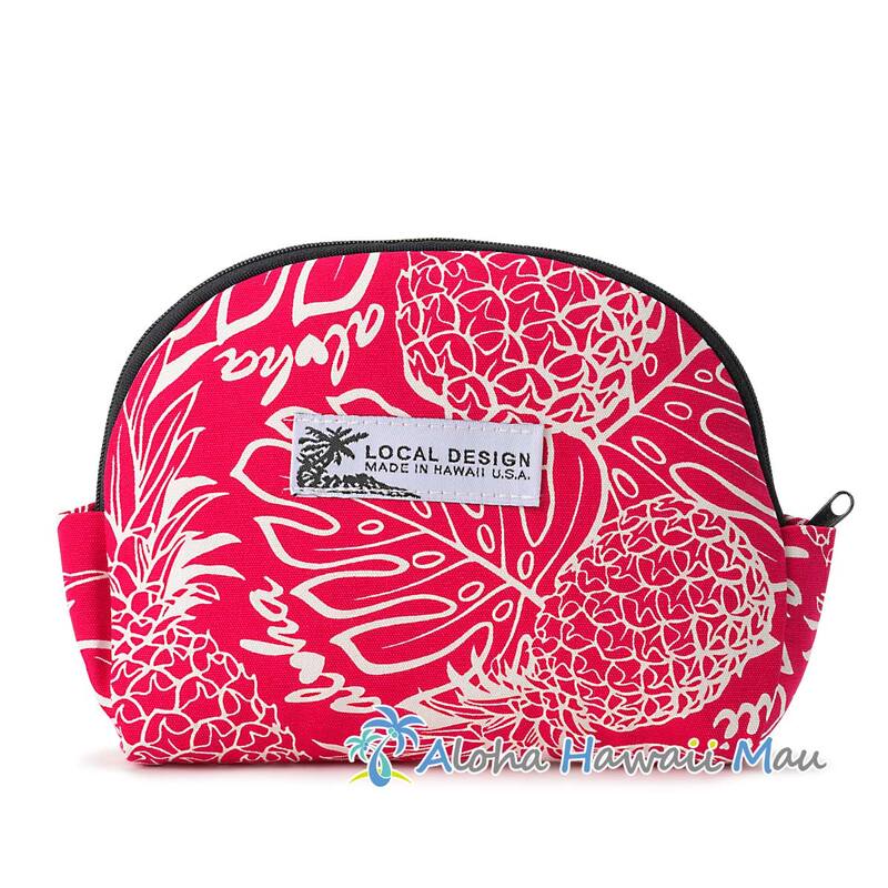 ハワイアンポーチ パイナップル柄 ローズ LOCAL DESIGN ローカルデザイン