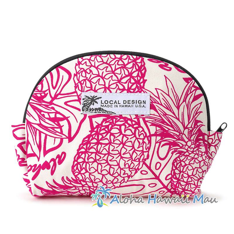 ハワイアンポーチ パイナップル柄 ローズ LOCAL DESIGN ローカルデザイン