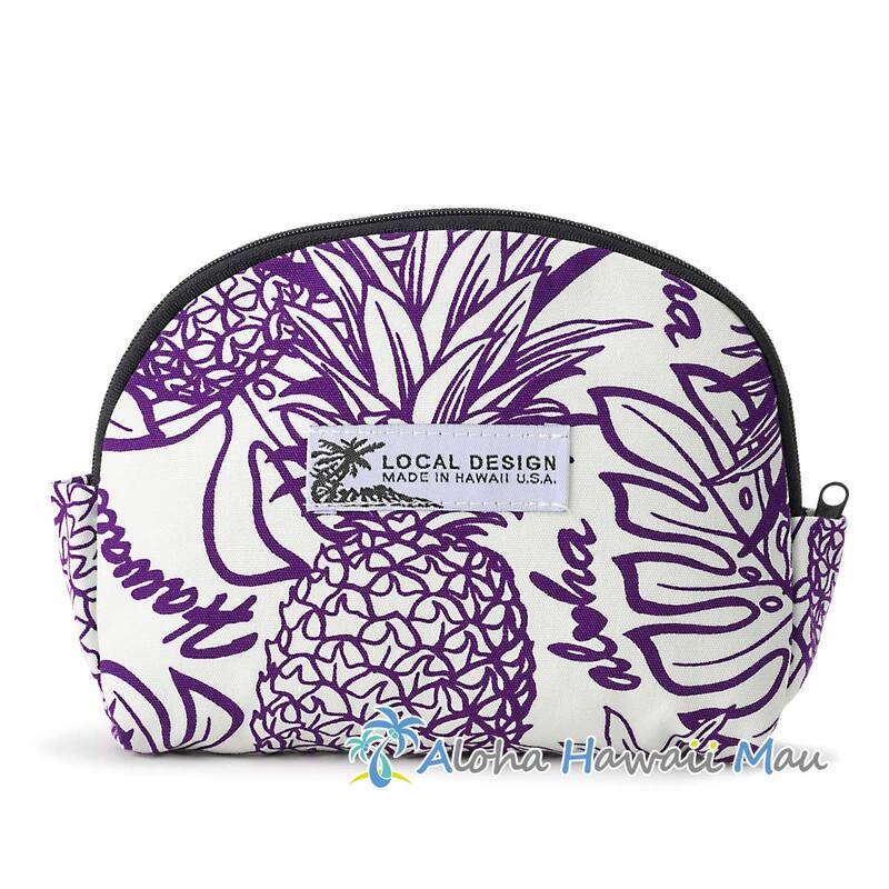 ハワイアンポーチ パイナップル柄 パープル LOCAL DESIGN ローカルデザイン