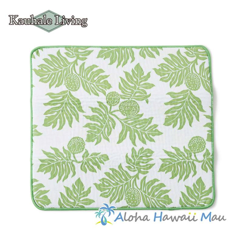 Kauhale Living カウハレ リビング ハワイアン キッチン水切り 吸水マット ウル Ulu(パンノキ)柄