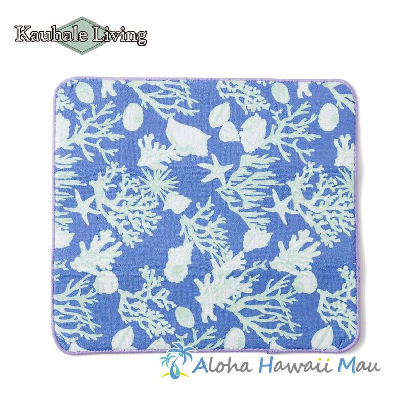 Kauhale Living カウハレ リビング ハワイアン キッチン水切り 吸水マット コーラル(サンゴ)柄